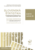 Slovenská štatistika a demografia 4/2016 / Slovak Statistics and Demography 4/2016