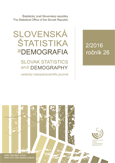 Slovenská štatistika a demografia 2/2016 / Slovak Statistics and Demography 2/2016